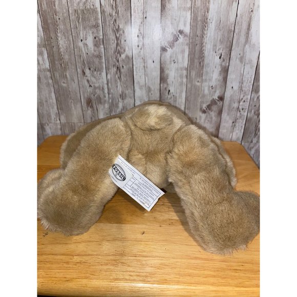 Authentic Fossil 13” Tan Plush Bear Black & Gold Felt Scarf Stuffed Animal Toy - Picture 10 of 14